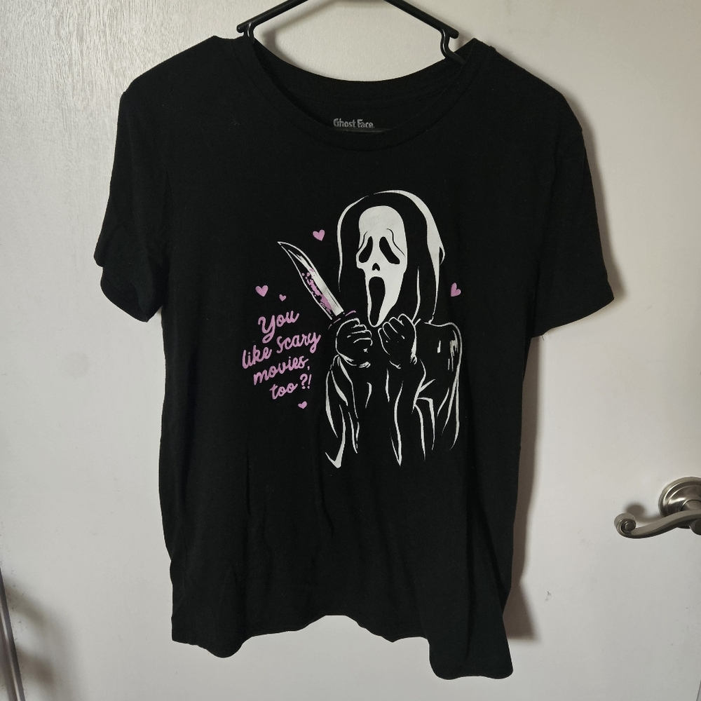 Hot Topic Ghost Face You Like Scary Movies Too? Boyfriend Fit Girls T-Shirt